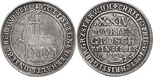 Stolberg County 24 Marian penny, 1725, ... 