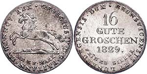 Hanover 16 good Groschen, 1829, Georg IV., ... 