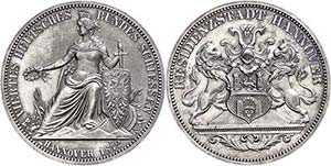 Hanover Silver medal in thaler size, 1872, ... 
