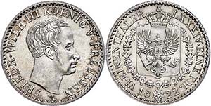 Prussia 1 / 6 thaler = 5 Groschen, silver, ... 