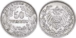 Kleinmünzen 1871-1922 50 Pfennig, 1896, A, ... 