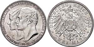 Saxony-Weimar-Eisenach 2 Mark, 1903, Wilhelm ... 
