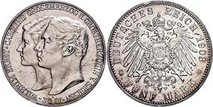 Sachsen-Weimar-Eisenach 5 Mark, 1903, ... 