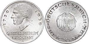 Coins Weimar Republic 3 Reichmark, 1929, A, ... 