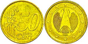 Münzen Bund ab 1946 50 Cent, 2002, ... 