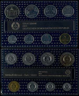 DDR Kursmünzensätze 1 Pfennig bis 5 Mark, ... 