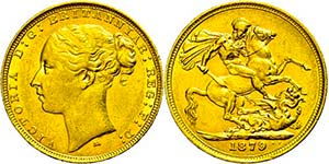 Australien Pound, Gold, 1879, Victoria, ... 