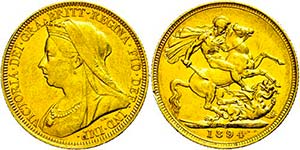 Australien Pound, Gold, 1894, Victoria, ... 