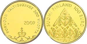 Finland 100 Euro, Gold, 2009, 200. ... 