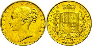 Great Britain Sovereign, Gold, 1846, ... 