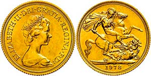 Great Britain Sovereign, Gold, 1978, ... 
