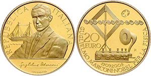 Italien 20 Euro, Gold, 2009, 100. Jahrestag ... 