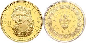 Italy 20 Euro, Gold, 2013, Flora in the ... 