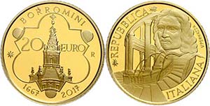 Italy 20 Euro, Gold, 2017, 350. day of death ... 