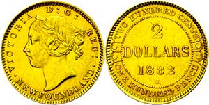 Canada 2 Dollars, Gold, 1882, Victoria, ... 