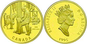 Canada 200 Dollars, Gold, 1995, Canadian ... 