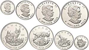 Canada 2005, Set 2 - 5 Dollars, silver ... 
