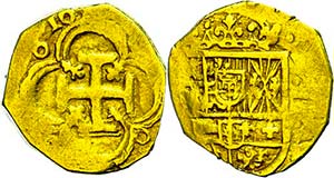Spain 2 Escudos, Gold, undated, ... 
