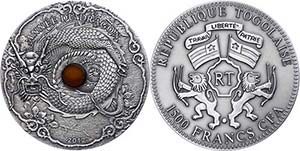 Togo 1.500 Franc, 2012, Year of the Dragon, ... 