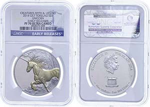 Coins Tokelau 5 Dollars, 2014, unicorn, ... 