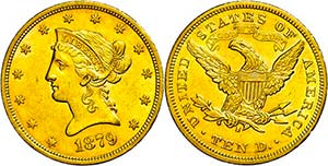 Coins USA 10 Dollars, Gold, 1879, freedom ... 
