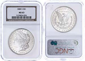 Coins USA Dollar, silver, 1880, morgan ... 