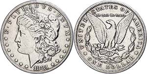 Coins USA Dollar, silver, 1881, morgan ... 