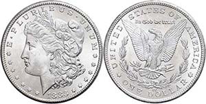 Coins USA Dollar, silver, 1883, morgan ... 