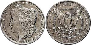 Coins USA Dollar, silver, 1884, morgan ... 