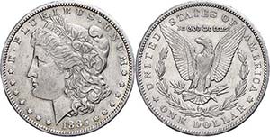 Coins USA Dollar, silver, 1885, morgan ... 