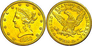 Coins USA 10 Dollars, Gold, 1886, freedom ... 