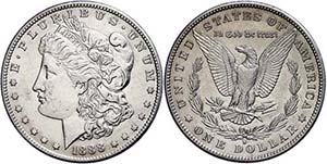 Coins USA Dollar, silver, 1888, morgan ... 