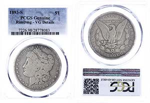 Coins USA Dollar, silver, 1893, morgan ... 