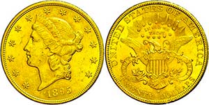 Coins USA 20 Dollars, Gold, 1895, San ... 