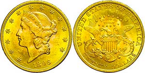Coins USA 20 Dollars, Gold, 1896, ... 