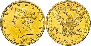 Coins USA 10 Dollars, Gold, 1898, freedom ... 