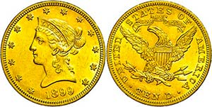 Coins USA 10 Dollars, Gold, 1899, freedom ... 