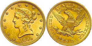 Coins USA 10 Dollars, Gold, 1899, freedom ... 