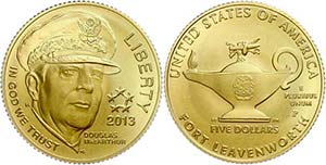 Coins USA 5 Dollars, Gold, 2013, five-star ... 