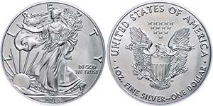 USA Dollar, 2016, Silver Eagle, in Slab der ... 