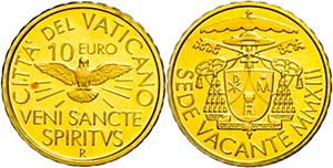 Vatikanstaat 10 Euro, Gold, 2013, Sede ... 