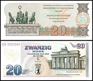 Banknoten DDR 20 Mark Gedenkbanknote, ... 