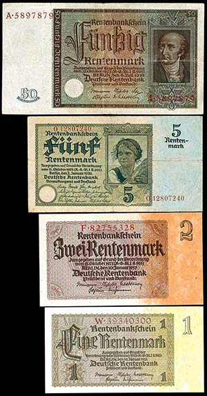 Sammlungen Papiergeld Deutsche Rentenbank ... 