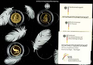 Münzen Bund ab 1946 3 x 20 Euro, Gold, ... 