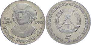 Münzen DDR 5 Mark, 1981, Riemenschneider, ... 