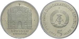Münzen DDR 5 Mark, 1985, Wallpavillon, in ... 