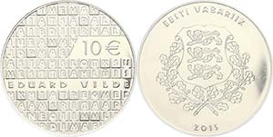 Estonia 10 Euro, 2015, Eduward Vilde, in the ... 