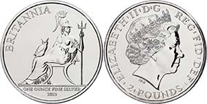 Great Britain 2 Pounds, 2013, Britannia, 1 ... 