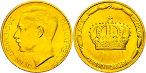 Luxemburg Goldmedaille (20 Francs), o.J. ... 