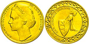 Luxemburg Goldmedaille (40 Francs), 1964, ... 